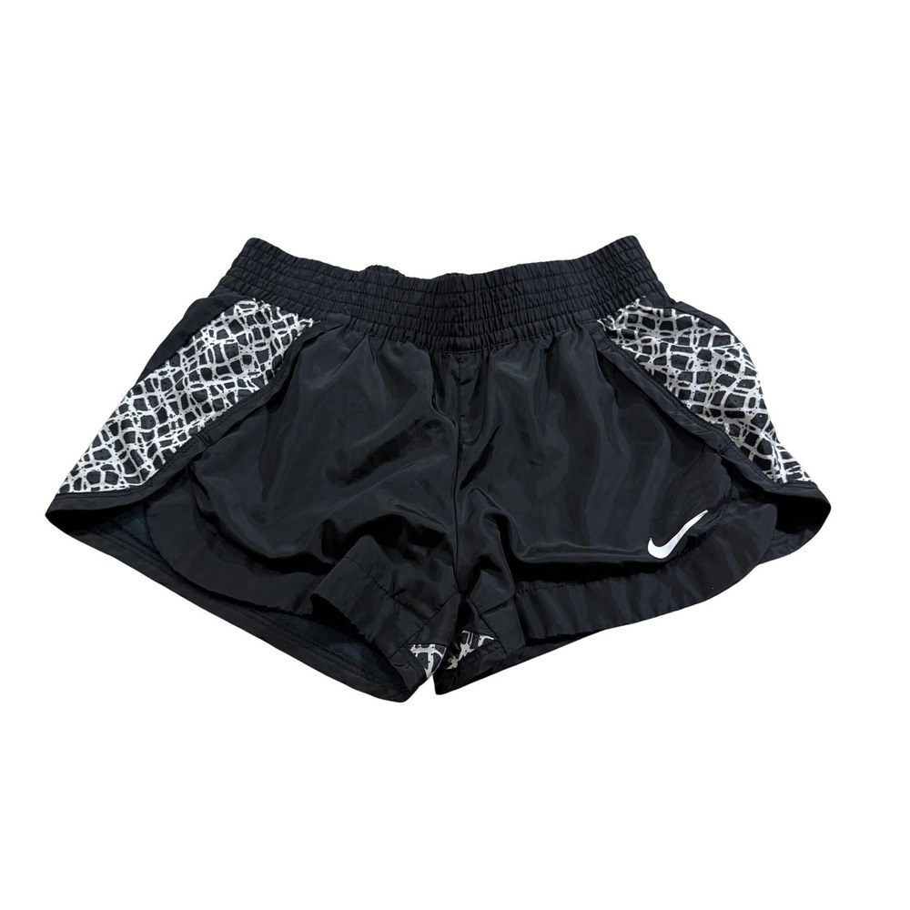 Nike Running Shorts XS Black White Tempo Mesh Grid Athletic Gym Activewear